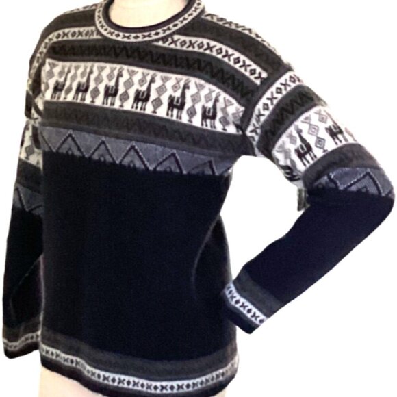 Andino Artesanias Alpaca Wool Crew Neck Sweater Sz M #86F - Picture 1 of 7